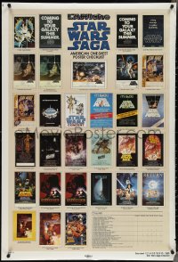 3z1006 STAR WARS CHECKLIST 2-sided Kilian 1sh 1985 many great images of all the U.S. posters, info!