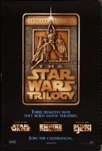 3z1007 STAR WARS TRILOGY style F 1sh 1997 George Lucas, Empire Strikes Back, Return of the Jedi!