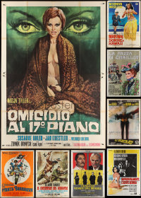 4a0076 LOT OF 11 FOLDED ITALIAN TWO-PANELS 1960s-1970s great images from a variety of movies!