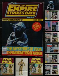 4a0461 LOT OF 3 STAR WARS MOVIE MAGAZINES 1970s-1980s each folds out to create a cool poster!