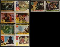 4a0340 LOT OF 10 SERIAL CHAPTER 1 COLOR LOBBY CARDS 1940s-1950s a variety of cool color scenes!
