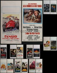 4a0820 LOT OF 19 FORMERLY FOLDED ITALIAN LOCANDINAS 1960s-2000s a variety of cool movie images!