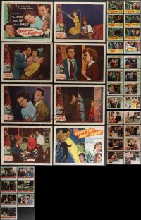4a0304 LOT OF 39 FILM NOIR LOBBY CARDS 1950s mostly complete sets from several different movies!