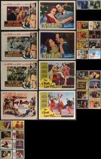 4a0310 LOT OF 34 1940s to 1960s LOBBY CARDS 1940s-1960s incomplete sets from several different movies!