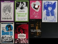 4a0020 LOT OF 11 UNCUT SEXPLOITATION PRESSBOOKS 1960s-1970s advertising sexy movies with nudity!