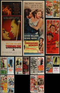 4a0784 LOT OF 21 FORMERLY FOLDED INSERTS 1950s-1970s great images from a variety of movies!