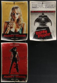 4a0880 LOT OF 3 UNFOLDED GRINDHOUSE MINI POSTERS 2007 Planet Terror, Death Proof, Tarantino!