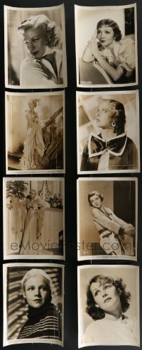 4a0680 LOT OF 12 1930S 8X10 STILLS OF GLAMOROUS STARS 1930s close portraits of leading ladies!