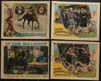 4a0368 LOT OF 4 1920S COWBOY WESTERN LOBBY CARDS 1920s Buddy Roosevelt, Leo Maloney & more!