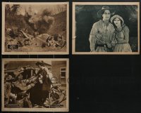 4a0370 LOT OF 3 SILENT COWBOY WESTERN LOBBY CARDS 1910s-1920s Tom Mix, Jack Hoxie & more!