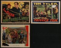 4a0369 LOT OF 3 TOM TYLER LOBBY CARDS 1930s Brothers of the West, Trigger Tom, Silent Valley!