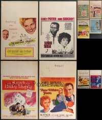 4a0031 LOT OF 10 UNFOLDED & FORMERLY FOLDED WINDOW CARDS 1950s-1960s a variety of movie images!