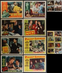 4a0320 LOT OF 20 VICTOR MATURE LOBBY CARDS 1950s-1970s great scenes from several of his movies!