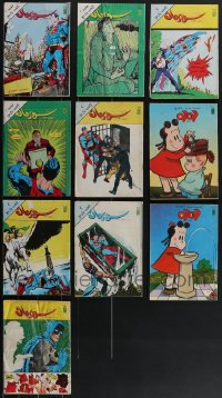 4a0463 LOT OF 10 EGYPTIAN COMIC BOOKS 1970s Superman, Little Lulu, Batman, cool & different!
