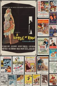 4a0161 LOT OF 34 FOLDED 1950S ONE-SHEETS 1950s great images from a variety of different movies!