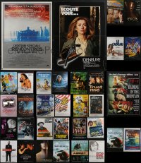 4a0855 LOT OF 33 FORMERLY FOLDED FRENCH 15X21 POSTERS 1970s-2000s a variety of cool movie images!