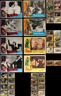 4a0301 LOT OF 42 HORROR/SCI-FI LOBBY CARDS 1950s-1970s incomplete sets from several movies!
