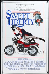4a0223 LOT OF 11 FOLDED SWEET LIBERTY ONE-SHEETS 1986 star/director Alan Alda on motorcycle!