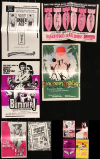 4a0414 LOT OF 10 UNCUT SEXPLOITATION PRESSBOOKS 1960s-1970s advertising for sexy movies w/nudity!