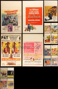 4a0484 LOT OF 21 FOLDED WINDOW CARDS 1950s great images from a variety of different movies!