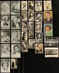 4a0728 LOT OF 30 FAN PHOTOS & PROMO CARDS 1930s great images of top Hollywood stars & more!