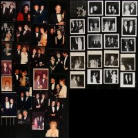 4a0750 LOT OF 116 COLOR & BLACK & WHITE REPRO PHOTOS OF FANS MEETING CELEBRITIES 1980s-2000s cool!