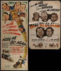 4a0423 LOT OF 2 HERE WE GO AGAIN INSERT & PRESSBOOK 1942 Bergen & McCarthy, Fibber McGee & Molly!