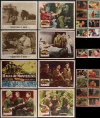 4a0309 LOT OF 34 1950s to 1960s LOBBY CARDS 1950s-1960s mostly complete sets from a variety of different movies!