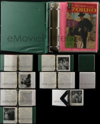 4a0542 LOT OF 2 ZORRO TV SYNDICATION BINDERS 1950s approximately 100 pages of images & information!