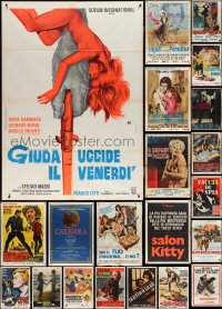 4a0092 LOT OF 21 FOLDED ITALIAN ONE-PANELS 1950s-1970s great images from a variety of movies!