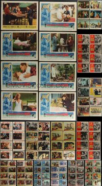 4a0286 LOT OF 118 LOBBY CARDS 1950s-1960s complete sets from a variety of different movies!
