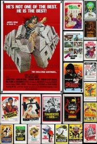 4a0189 LOT OF 21 FOLDED KUNG-FU ONE-SHEETS 1970s-1980s great images from martial arts movies!