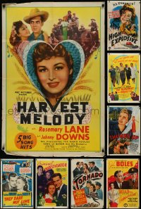 4a0227 LOT OF 11 FOLDED 1940S ONE-SHEETS 1940s great images from a variety of different movies!