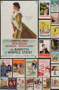 4a0165 LOT OF 32 FOLDED 1950S ONE-SHEETS 1950s great images from a variety of different movies!