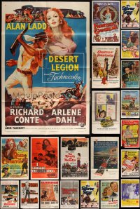 4a0157 LOT OF 38 FOLDED ONE-SHEETS 1950s-1960s great images from a variety of different movies!