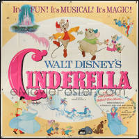 4b0228 CINDERELLA 6sh R1965 Walt Disney classic romantic musical fantasy cartoon, great montage!