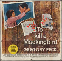 4b0235 TO KILL A MOCKINGBIRD 6sh 1963 Gregory Peck classic, from Harper Lee's novel, very rare!