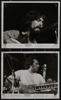 4b1431 CONCERT FOR BANGLADESH 2 8x10 stills 1972 George Harrison on stage + Ravi Shankar w/ sitar!