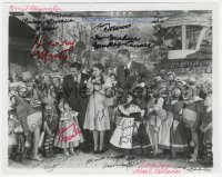 4b1258 WIZARD OF OZ signed 8x10 REPRO photo 1980s by 17 Munchkins, with Judy Garland & Victor Fleming!