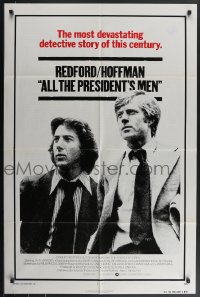 4b0812 ALL THE PRESIDENT'S MEN int'l 1sh 1976 Hoffman & Robert Redford as Woodward & Bernstein!