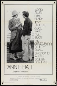 4b0817 ANNIE HALL 1sh 1977 full-length Woody Allen & Diane Keaton in a nervous romance!