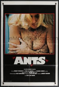 4b0818 ANTS 1sh 1978 close-up of then-unknown topless Suzanne Somers covered by deadly ants!
