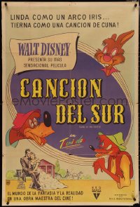4b0280 SONG OF THE SOUTH Argentinean 1946 Walt Disney, cartoon image of Br'er Rabbit, Bear & Fox!