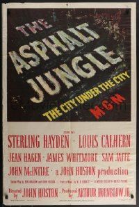 4b0823 ASPHALT JUNGLE 1sh 1950 Marilyn Monroe, Sterling Hayden, John Huston classic film noir!
