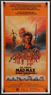 4b0401 MAD MAX BEYOND THUNDERDOME Aust daybill 1985 art of Gibson & Tina Turner by Richard Amsel!