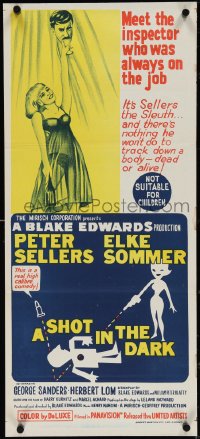 4b0418 SHOT IN THE DARK Aust daybill 1964 Blake Edwards, Peter Sellers, Sommer, Pink Panther!