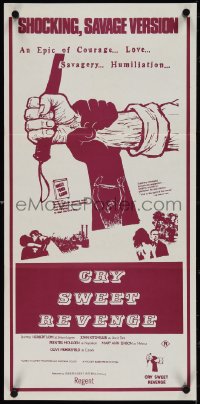 4b0433 UNCLE TOM'S CABIN Aust daybill R1970s Harriet Beecher Stowe's classic, Cry Sweet Revenge!