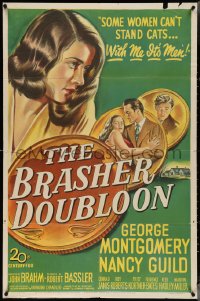 4b0852 BRASHER DOUBLOON 1sh 1947 some women can't stand cats, with her it's men, Chandler noir!