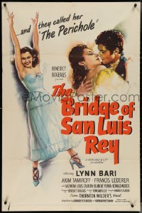 4b0853 BRIDGE OF SAN LUIS REY 1sh 1944 Akim Tamiroff, full-length artwork of sexy Lynn Bari!