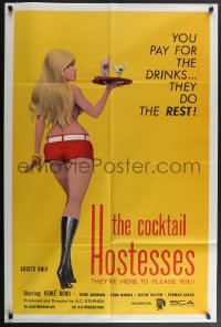 4b0868 COCKTAIL HOSTESSES 1sh 1973 written by Ed Wood, artwork of sexiest waitress!